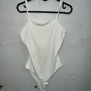 White Ribbed Kids One Piece Swimsuit